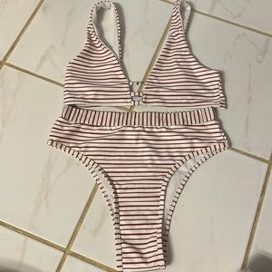 High waisted, cheeky bathing suit. From Shein or zaful!
